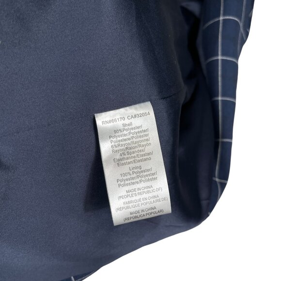 Anthropologie Hutch Longline Vest XXS Blueberry Windowpane Sleeveless Double - Picture 12 of 14